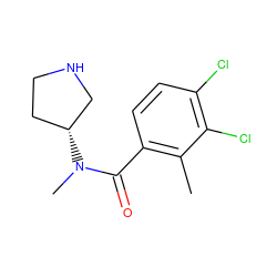 Cc1c(C(=O)N(C)[C@@H]2CCNC2)ccc(Cl)c1Cl ZINC000045254621