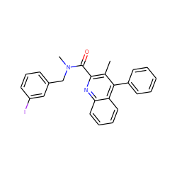 Cc1c(C(=O)N(C)Cc2cccc(I)c2)nc2ccccc2c1-c1ccccc1 ZINC000045373848