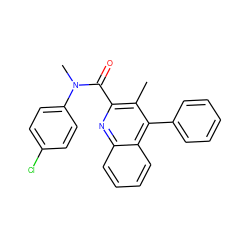 Cc1c(C(=O)N(C)c2ccc(Cl)cc2)nc2ccccc2c1-c1ccccc1 ZINC000013765059