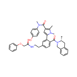 Cc1c(C(=O)N(C)c2ccc(O)cc2)cc(-c2cc(CCNC(=O)COc3ccccc3)ccc2C(=O)N2Cc3ccccc3C[C@H]2C)n1C ZINC000261137244