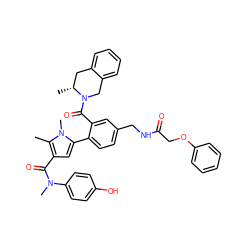 Cc1c(C(=O)N(C)c2ccc(O)cc2)cc(-c2ccc(CNC(=O)COc3ccccc3)cc2C(=O)N2Cc3ccccc3C[C@H]2C)n1C ZINC000261076692