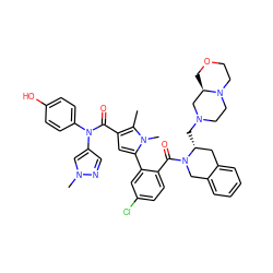 Cc1c(C(=O)N(c2ccc(O)cc2)c2cnn(C)c2)cc(-c2cc(Cl)ccc2C(=O)N2Cc3ccccc3C[C@H]2CN2CCN3CCOC[C@@H]3C2)n1C ZINC000261150435