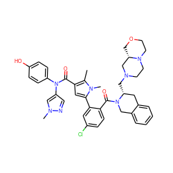 Cc1c(C(=O)N(c2ccc(O)cc2)c2cnn(C)c2)cc(-c2cc(Cl)ccc2C(=O)N2Cc3ccccc3C[C@H]2CN2CCN3CCOC[C@H]3C2)n1C ZINC000261150436