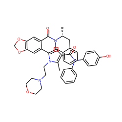 Cc1c(C(=O)N(c2ccccc2)c2ccc(O)cc2)cc(-c2cc3c(cc2C(=O)N2Cc4ccccc4C[C@H]2C)OCO3)n1CCN1CCOCC1 ZINC000261136712