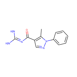 Cc1c(C(=O)N=C(N)N)cnn1-c1ccccc1 ZINC000027892634