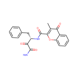 Cc1c(C(=O)N[C@@H](Cc2ccccc2)C(=O)C(N)=O)oc2ccccc2c1=O ZINC000028524065