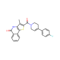 Cc1c(C(=O)N2CC=C(c3ccc(F)cc3)CC2)sc2c1[nH]c(=O)c1ccccc12 ZINC000169350467