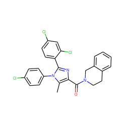 Cc1c(C(=O)N2CCc3ccccc3C2)nc(-c2ccc(Cl)cc2Cl)n1-c1ccc(Cl)cc1 ZINC000013611891