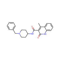 Cc1c(C(=O)NC2CCN(Cc3ccccc3)CC2)c(=O)[nH]c2ccccc12 ZINC000169312689