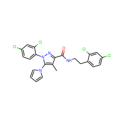 Cc1c(C(=O)NCCc2ccc(Cl)cc2Cl)nn(-c2ccc(Cl)cc2Cl)c1-n1cccc1 ZINC000045300734