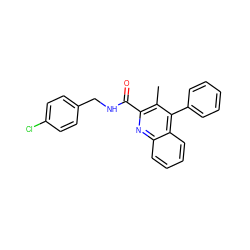 Cc1c(C(=O)NCc2ccc(Cl)cc2)nc2ccccc2c1-c1ccccc1 ZINC000013765045