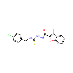 Cc1c(C(=O)NNC(=S)NCc2ccc(Cl)cc2)oc2ccccc12 ZINC000002857262