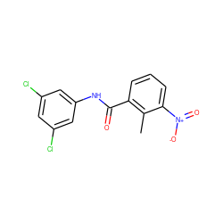 Cc1c(C(=O)Nc2cc(Cl)cc(Cl)c2)cccc1[N+](=O)[O-] ZINC000000304714