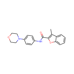 Cc1c(C(=O)Nc2ccc(N3CCOCC3)cc2)oc2ccccc12 ZINC000000267374