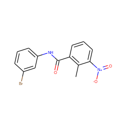 Cc1c(C(=O)Nc2cccc(Br)c2)cccc1[N+](=O)[O-] ZINC000000304653