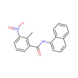 Cc1c(C(=O)Nc2cccc3ccccc23)cccc1[N+](=O)[O-] ZINC000000259089