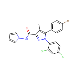 Cc1c(C(=O)Nn2cccc2)nn(-c2ccc(Cl)cc2Cl)c1-c1ccc(Br)cc1 ZINC000027875426