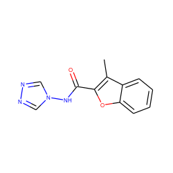 Cc1c(C(=O)Nn2cnnc2)oc2ccccc12 ZINC000003017636