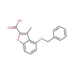 Cc1c(C(=O)O)oc2cccc(OCc3ccccc3)c12 ZINC000039002460