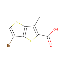 Cc1c(C(=O)O)sc2c(Br)csc12 ZINC000035091527