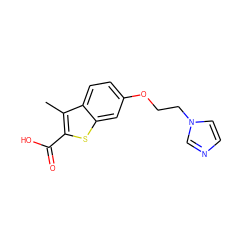 Cc1c(C(=O)O)sc2cc(OCCn3ccnc3)ccc12 ZINC000029399995