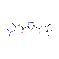 Cc1c(C(=O)O[C@@H](C)C(C)(C)C)c[nH]c1C(=O)O[C@@H](C)CN(C)C ZINC000026189850