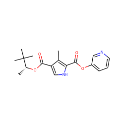 Cc1c(C(=O)O[C@H](C)C(C)(C)C)c[nH]c1C(=O)Oc1cccnc1 ZINC000026248196