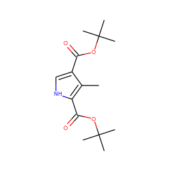 Cc1c(C(=O)OC(C)(C)C)c[nH]c1C(=O)OC(C)(C)C ZINC000013533481