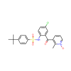 Cc1c(C(=O)c2cc(Cl)ccc2NS(=O)(=O)c2ccc(C(C)(C)C)cc2)ccc[n+]1[O-] ZINC000113626695