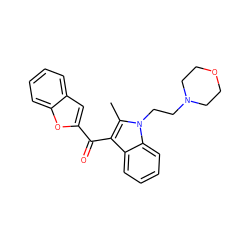 Cc1c(C(=O)c2cc3ccccc3o2)c2ccccc2n1CCN1CCOCC1 ZINC000013742599