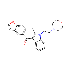 Cc1c(C(=O)c2ccc3occc3c2)c2ccccc2n1CCN1CCOCC1 ZINC000013742602