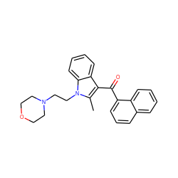 Cc1c(C(=O)c2cccc3ccccc23)c2ccccc2n1CCN1CCOCC1 ZINC000013742556