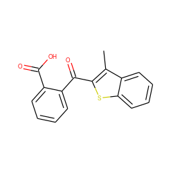 Cc1c(C(=O)c2ccccc2C(=O)O)sc2ccccc12 ZINC000000162032