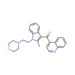 Cc1c(C(=O)c2ccnc3ccccc23)c2ccccc2n1CCN1CCOCC1 ZINC000013742593