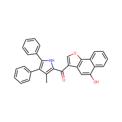 Cc1c(C(=O)c2coc3c2cc(O)c2ccccc23)[nH]c(-c2ccccc2)c1-c1ccccc1 ZINC000653810957