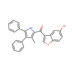 Cc1c(C(=O)c2coc3ccc(O)cc23)[nH]c(-c2ccccc2)c1-c1ccccc1 ZINC000653810876