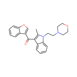 Cc1c(C(=O)c2coc3ccccc23)c2ccccc2n1CCN1CCOCC1 ZINC000013742600