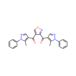 Cc1c(C(=O)c2conc2C(=O)c2cnn(-c3ccccc3)c2C)cnn1-c1ccccc1 ZINC001772651694