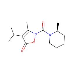 Cc1c(C(C)C)c(=O)on1C(=O)N1CCCC[C@@H]1C ZINC000026843326