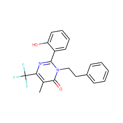 Cc1c(C(F)(F)F)nc(-c2ccccc2O)n(CCc2ccccc2)c1=O ZINC000028522484