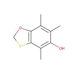 Cc1c(C)c2c(c(C)c1O)SCO2 ZINC000029311315