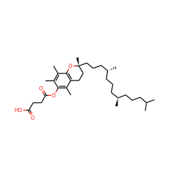 Cc1c(C)c2c(c(C)c1OC(=O)CCC(=O)O)CC[C@@](C)(CCC[C@H](C)CCC[C@H](C)CCCC(C)C)O2 ZINC000004214779