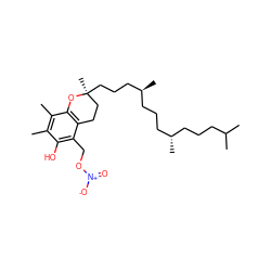 Cc1c(C)c2c(c(CO[N+](=O)[O-])c1O)CC[C@](C)(CCC[C@@H](C)CCC[C@@H](C)CCCC(C)C)O2 ZINC000045350136