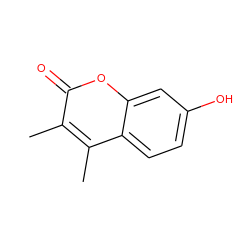 Cc1c(C)c2ccc(O)cc2oc1=O ZINC000000388631