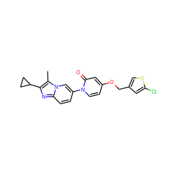 Cc1c(C2CC2)nc2ccc(-n3ccc(OCc4csc(Cl)c4)cc3=O)cn12 ZINC000223416711