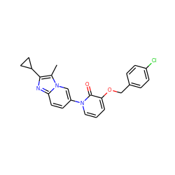 Cc1c(C2CC2)nc2ccc(-n3cccc(OCc4ccc(Cl)cc4)c3=O)cn12 ZINC000653716378