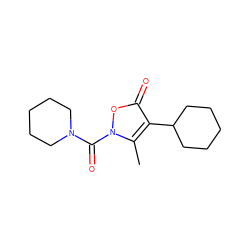 Cc1c(C2CCCCC2)c(=O)on1C(=O)N1CCCCC1 ZINC000026942033