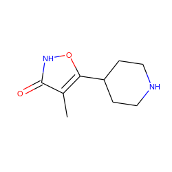 Cc1c(C2CCNCC2)o[nH]c1=O ZINC000013473964