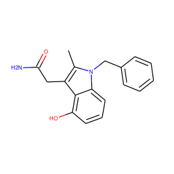 Cc1c(CC(N)=O)c2c(O)cccc2n1Cc1ccccc1 ZINC000013445723