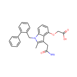 Cc1c(CC(N)=O)c2c(OCC(=O)O)cccc2n1Cc1ccccc1-c1ccccc1 ZINC000013605123